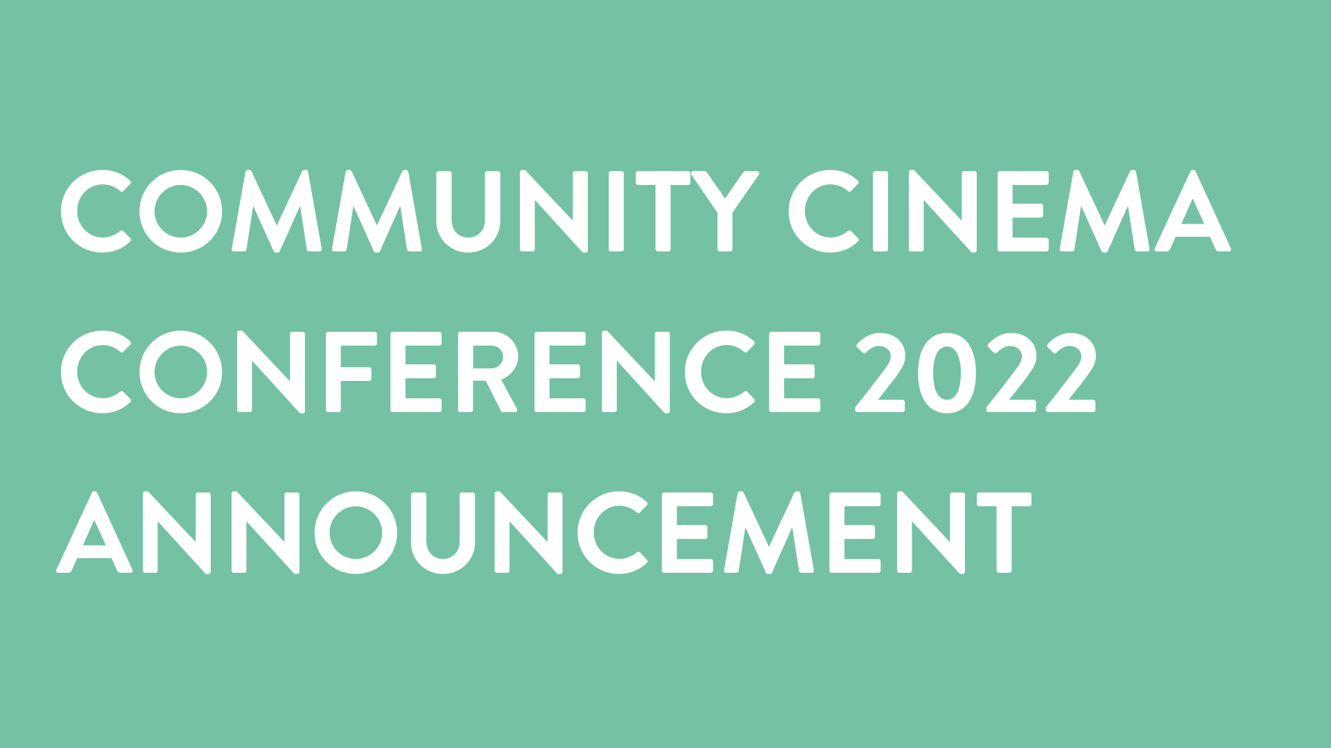 Community Cinema Conference Announcement headshot